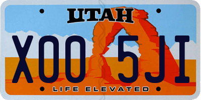 UT license plate X005JI