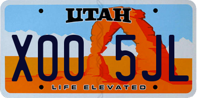 UT license plate X005JL