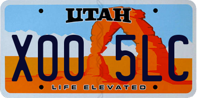 UT license plate X005LC