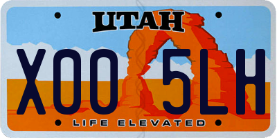 UT license plate X005LH