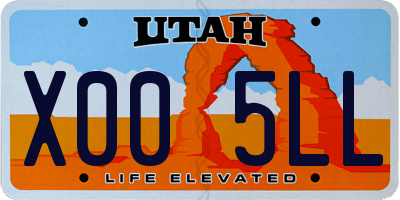 UT license plate X005LL