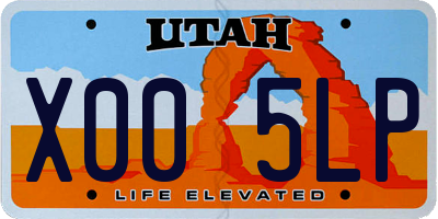 UT license plate X005LP
