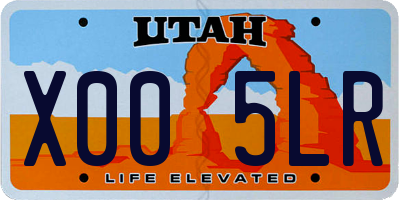 UT license plate X005LR