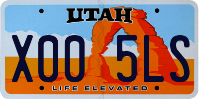 UT license plate X005LS