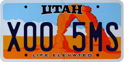 UT license plate X005MS