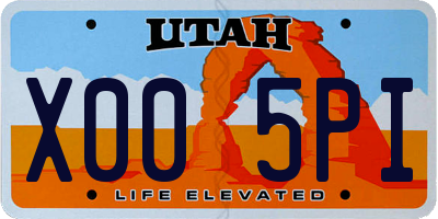 UT license plate X005PI
