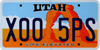 UT license plate X005PS