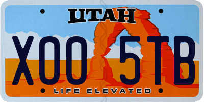 UT license plate X005TB