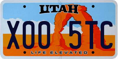 UT license plate X005TC