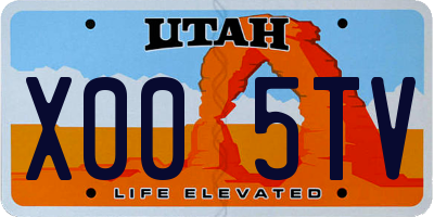 UT license plate X005TV