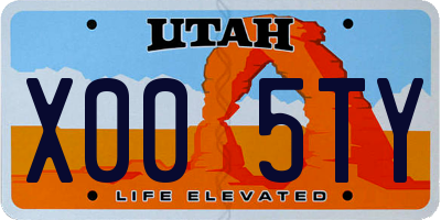 UT license plate X005TY