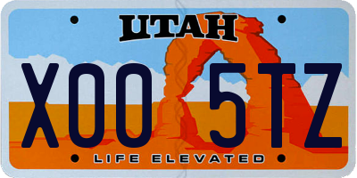 UT license plate X005TZ