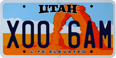 UT license plate X006AM