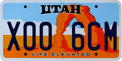 UT license plate X006CM