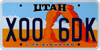 UT license plate X006DK