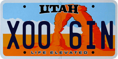 UT license plate X006IN
