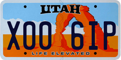 UT license plate X006IP