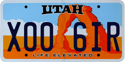 UT license plate X006IR