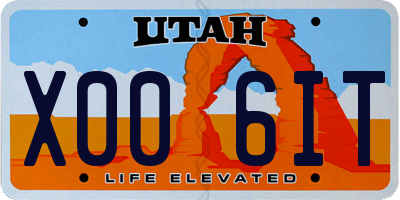 UT license plate X006IT