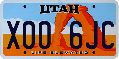 UT license plate X006JC