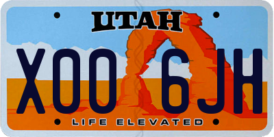 UT license plate X006JH