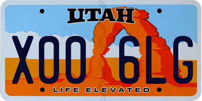 UT license plate X006LG