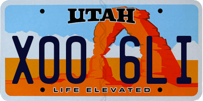 UT license plate X006LI
