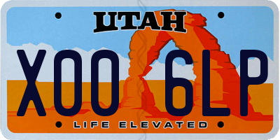 UT license plate X006LP