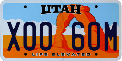 UT license plate X006OM
