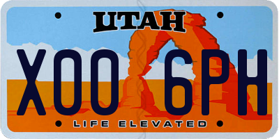 UT license plate X006PH