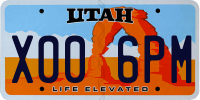 UT license plate X006PM