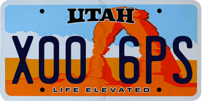 UT license plate X006PS