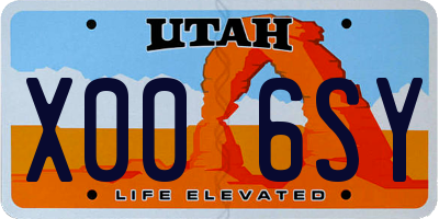 UT license plate X006SY