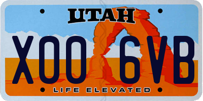 UT license plate X006VB