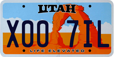 UT license plate X007IL