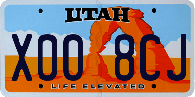 UT license plate X008CJ