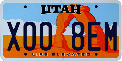 UT license plate X008EM