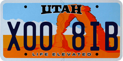 UT license plate X008IB