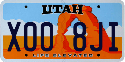 UT license plate X008JI
