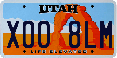 UT license plate X008LM