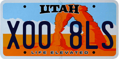 UT license plate X008LS