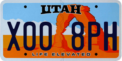 UT license plate X008PH