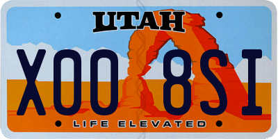 UT license plate X008SI