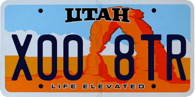 UT license plate X008TR