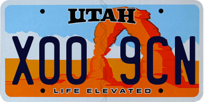UT license plate X009CN