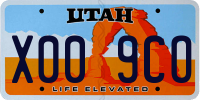 UT license plate X009CO