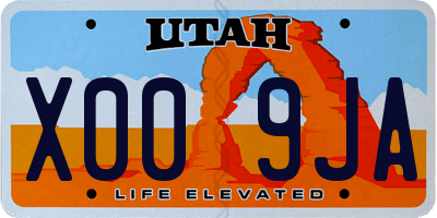 UT license plate X009JA