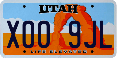 UT license plate X009JL