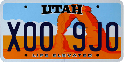 UT license plate X009JO