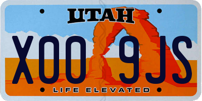 UT license plate X009JS